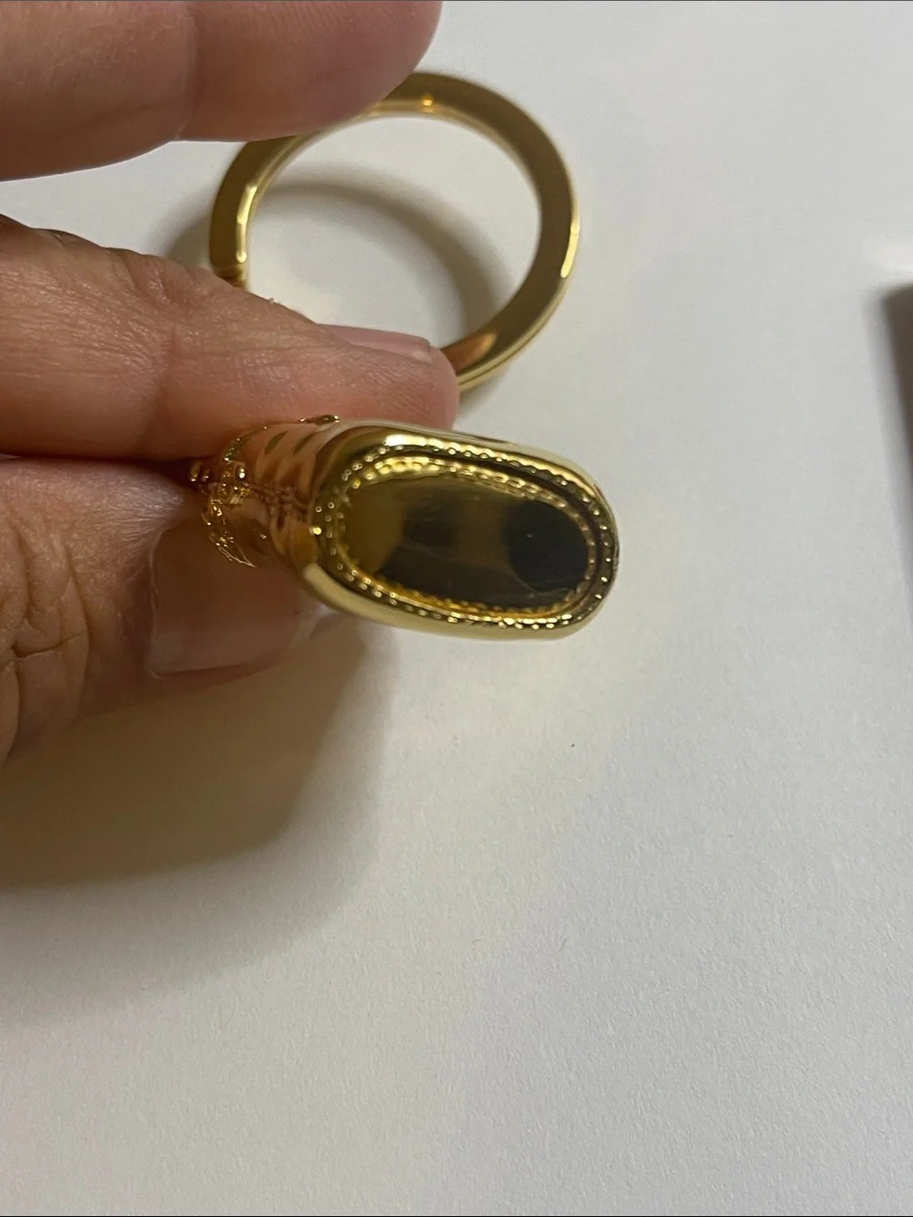 Coach Gold Mini Bleecker Bag Keychain Charm and Coach Pen